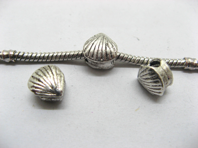 20 Shell Shape Thread European Beads ac-sp497 - Click Image to Close
